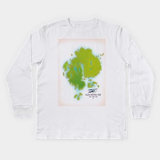 Acadia national park Map Kids Long Sleeve T-Shirt